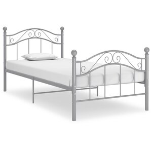 vidaXL Cadre de lit sans matelas gris métal 100x200 cm