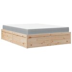 vidaXL Lit avec matelas 120x190 cm bois massif de pin