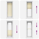 vidaXL Store plissé crème 45x150 cm largeur du tissu 44 4 cm polyester