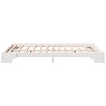 vidaXL Cadre de lit Blanc Bois massif 120 x 190 cm Durable Solide