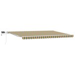 vidaXL Auvent Rétractable avec 500 × 300 cm Vert et jaune
