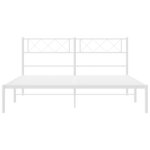 vidaXL Cadre de lit métal sans matelas et tête de lit blanc 120x200 cm