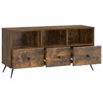 vidaXL Meuble TV Chêne fumé 102 x 34 5 x 50 cm Bois d'ingénierie