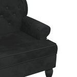 vidaXL Banc avec dossier noir 119 5x64 5x75 cm velours