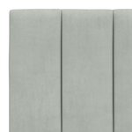 vidaXL Coussin de tête de lit gris clair 80 cm velours