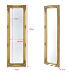 Miroir mural 132 x 42 x 3 5 cm doré 03_0007908