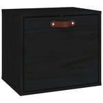 vidaXL Armoire murale Noir 40x30x35 cm Bois de pin massif