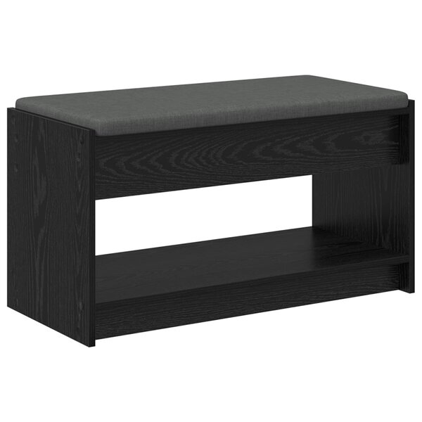 vidaXL Banc d'entrée Chêne Noir 83 x 38 x 45 cm