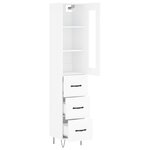 vidaXL Buffet haut Blanc 34 5x34x180 cm Bois d'ingénierie