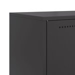 vidaXL Buffet noir 68 5x38 5x123 5 cm acier