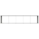 vidaXL Jardinière Ivoire 195 x 100 x 45 cm Acier galvanisé