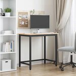 vidaXL table Naturel 80 x 50 x 77 cm Bois d'ingénierie et acier