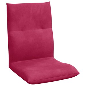 vidaXL Fauteuil de sol ajustable Bordeaux Velours