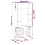 vidaXL Bibliothèque VIGO blanc 85x35x170 cm bois massif de pin