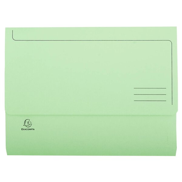 Paquet De 50 Chemises Poche Super 210 - 24 5x32 5cm - Vert Clair - X 3 - Exacompta