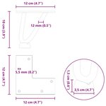 vidaXL Pieds en épingle à cheveux pour table basse 4 pièces Acier naturel 10 cm Acier massif