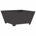 vidaXL Brasero Noir 80 x 80 x 40 cm Acier patiné