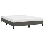 vidaXL Cadre de lit sans matelas gris foncé 140x200 cm velours