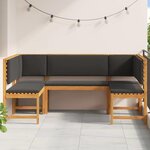 vidaXL Ensemble de banc de jardin 5 Pièces Marron Bois d'acacia massif