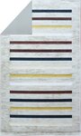 Tapis de salon à rayures 200 x 290 cm - Beige