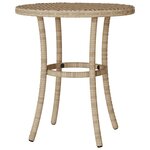 vidaXL Ensemble de bistro 3 Pièces coussins mélange beige résine tressée