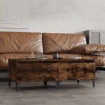 vidaXL Tables d'appoint 2 Pièces Chêne fumé 50x46x35 cm Bois ingénierie