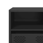 vidaXL Meuble TV noir 135x39x43 5 cm acier laminé à froid