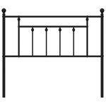 vidaXL Tête de lit de remplacement métal noir 107 cm