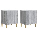 vidaXL Cabinet de chevet 2 Pièces Sonoma gris 43 x 34 5 x 50 cm