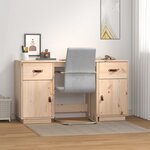 vidaXL Bureau avec armoires 135x50x75 cm Bois massif de pin