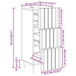 vidaXL Armoire à tiroirs Noir 33 x 34 5 x 92 cm Bois d'ingénierie