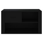 vidaXL Armoire à chaussures Noir 80x35x45 cm Bois d'ingénierie