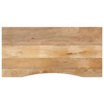 vidaXL Dessus de bureau avec courbe 140x60x2 5 cm manguier massif brut