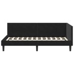 vidaXL Cadre de lit d'angle Autre avec tête de lit Noir 90 x 200 cm