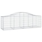 vidaXL Paniers à gabions arqués 10 Pièces 200x50x60/80 cm Fer galvanisé