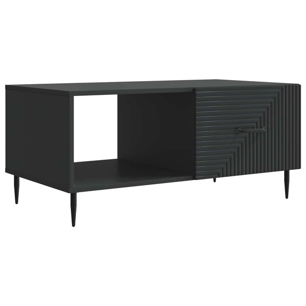 vidaXL Table basse Noir 90 x 50 x 40 cm Bois d'ingénierie