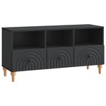 vidaXL Meuble TV 102 x 34 5 x 50 cm Noir Bois d’ingénierie