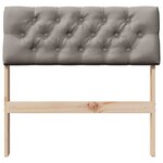 vidaXL Tête de lit capitonnée Taupe 80 cm Pin massif