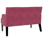 vidaXL Banc Chesterfield Bordeaux 112 x 65.5 x 75 cm Velours