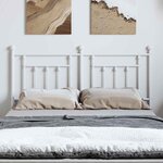 vidaXL Tête de lit métal blanc 135 cm