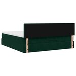 VidaXL Cadre de lit ottoman avec matelas vert foncé 180x200 cm velours