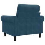 vidaXL Fauteuil Bleu 60 cm Velours
