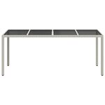 vidaXL Table de Jardin Blanc polyrotin