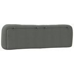 vidaXL Coussin de tête de lit gris foncé 180 cm tissu