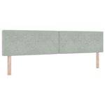 vidaXL Tête de lit Gris clair 200 cm Velours