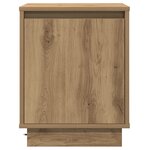 vidaXL Tables de chevet avec lumières LED 2 Pièces Chêne Artisan 39x34 5x50 cm
