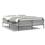 vidaXL Cadre de lit sans matelas sonoma gris 140x200 cm