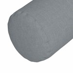 vidaXL Coussins d'accent 2 Pièces Gris clair Ø 15 x 40 cm tissu