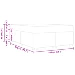 vidaXL Cadre de lit Taupe 160 x 200 cm tissu