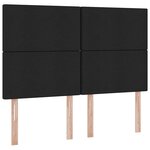 vidaXL Lit avec des lumières à LED Noir 140 x 200 cm tissu